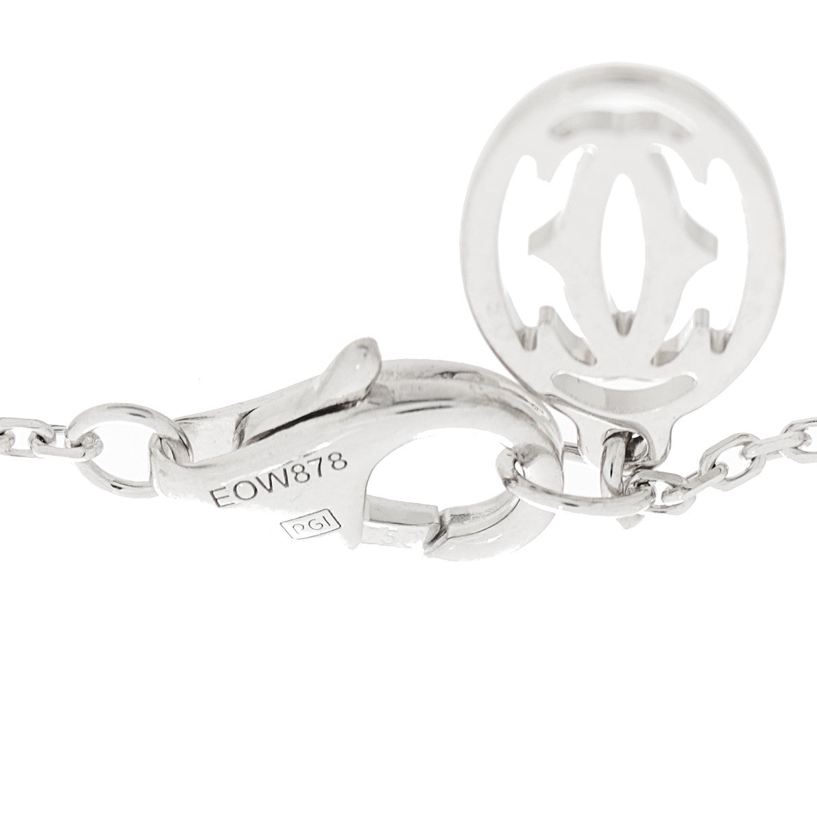 18K White Gold Diamond Symbols Cross Bracelet