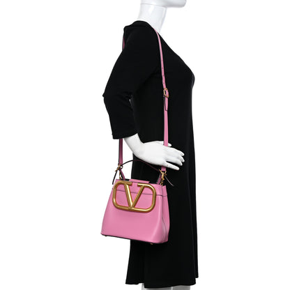Valentino Garavani Smooth Calfskin Supervee Top Handle Bag Pink 2 of 9