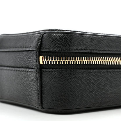 Chanel Caviar Quilted CC North South Filigree Vanity Case Black 10 of 13