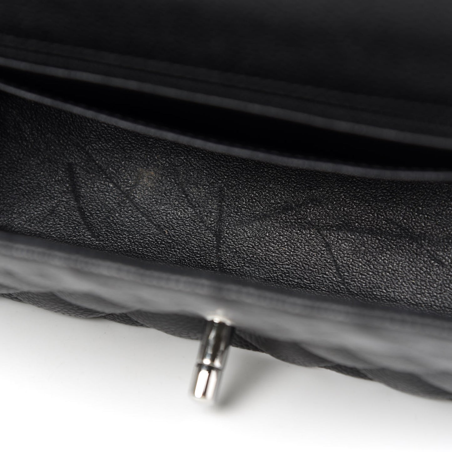 Caviar Quilted Mini Rectangular Flap Black