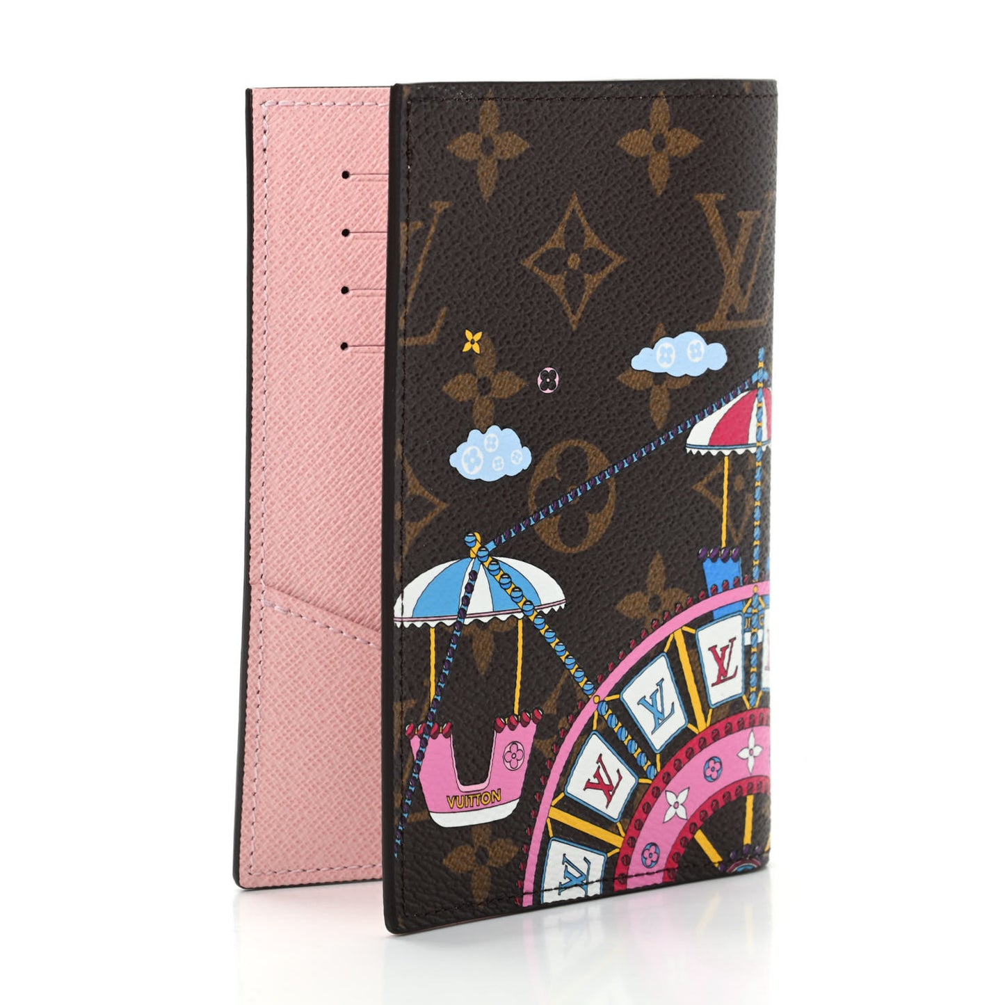 Monogram 2020 Christmas Animation Big Wheel Passport Cover Rose Ballerine