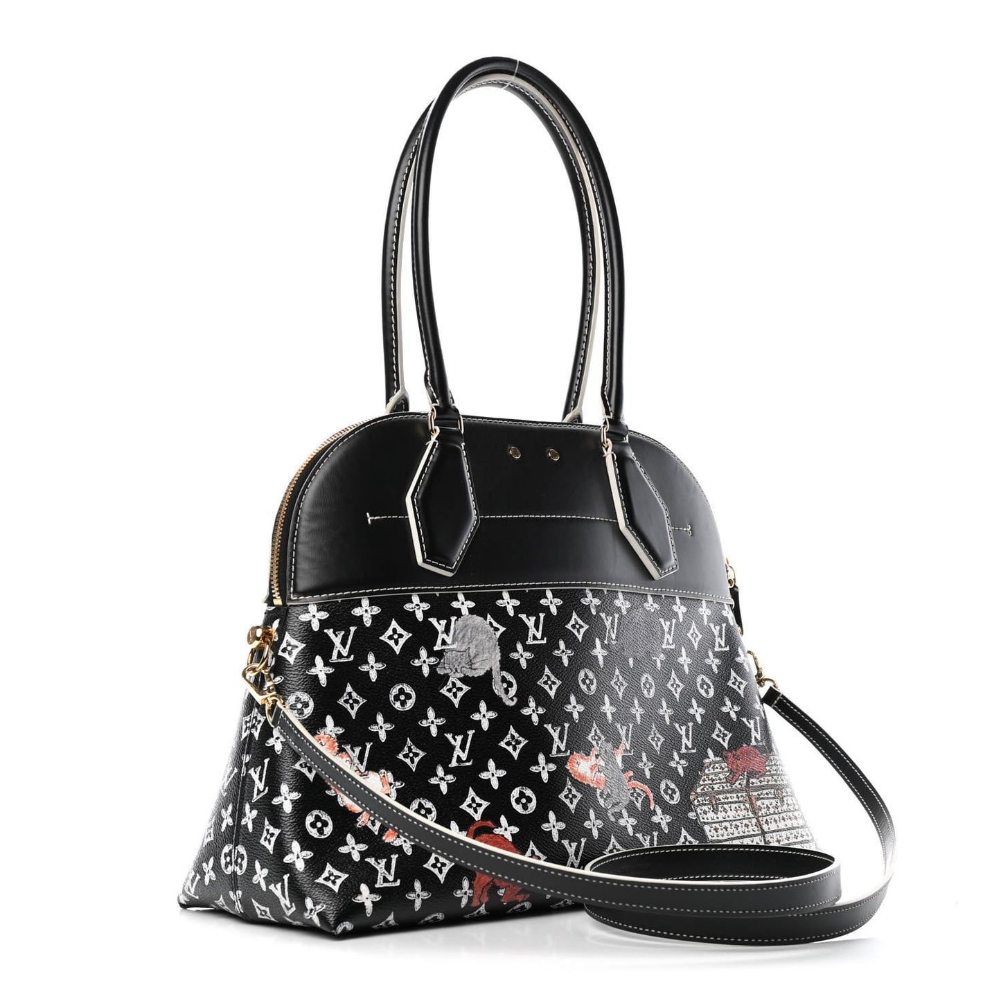 Calfskin Catogram Alma Souple MM Black