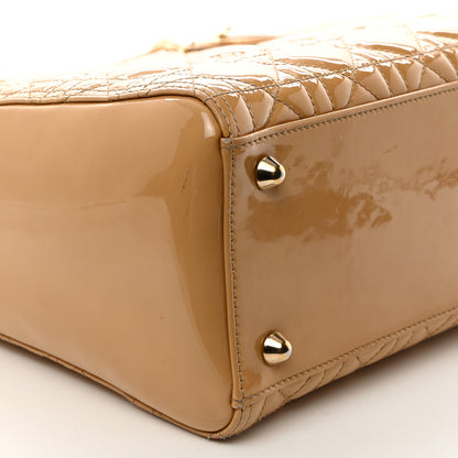 Christian Dior Patent Cannage Large Lady Dior Beige 9 of 10
