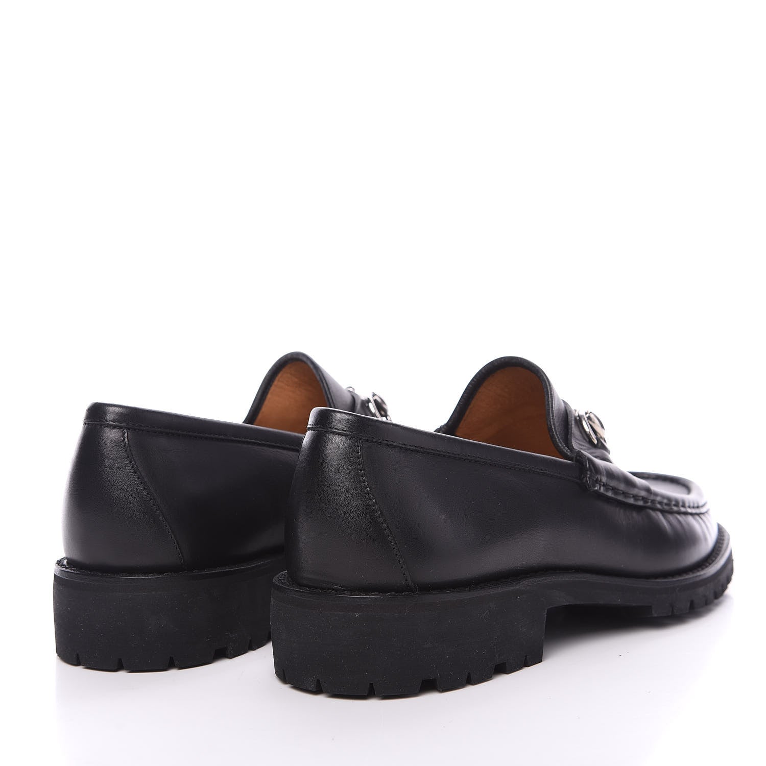 Gucci Laredo Calfskin Mens Horsebit Loafers 7 Black 4 of 10