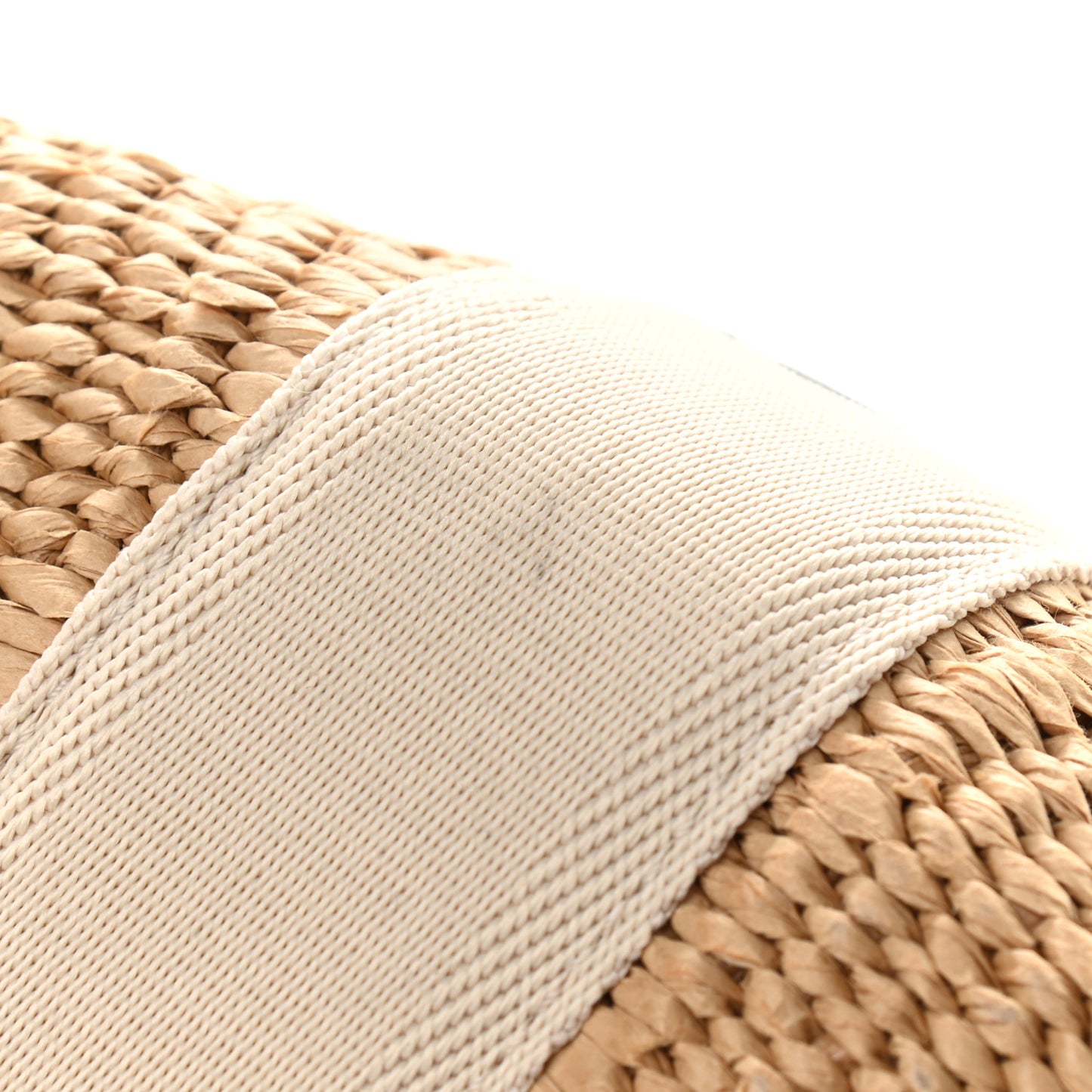 Raffia Large Woody Tote White