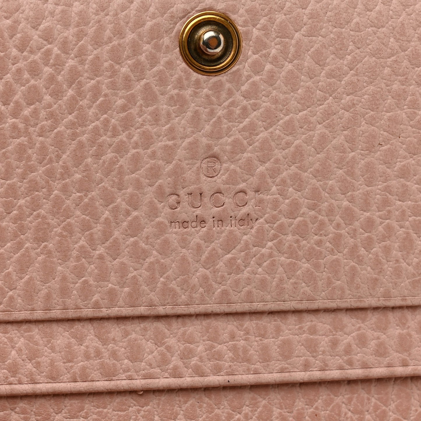 Pebbled Calfskin Butterfly Card Case Perfect Pink
