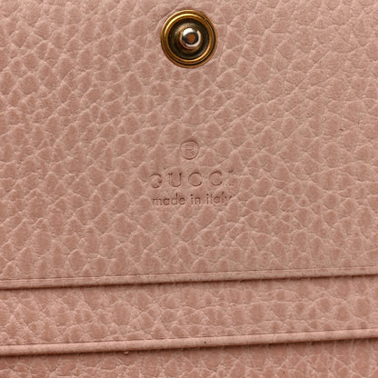 Gucci Pebbled Calfskin Butterfly Card Case Perfect Pink 5 of 7