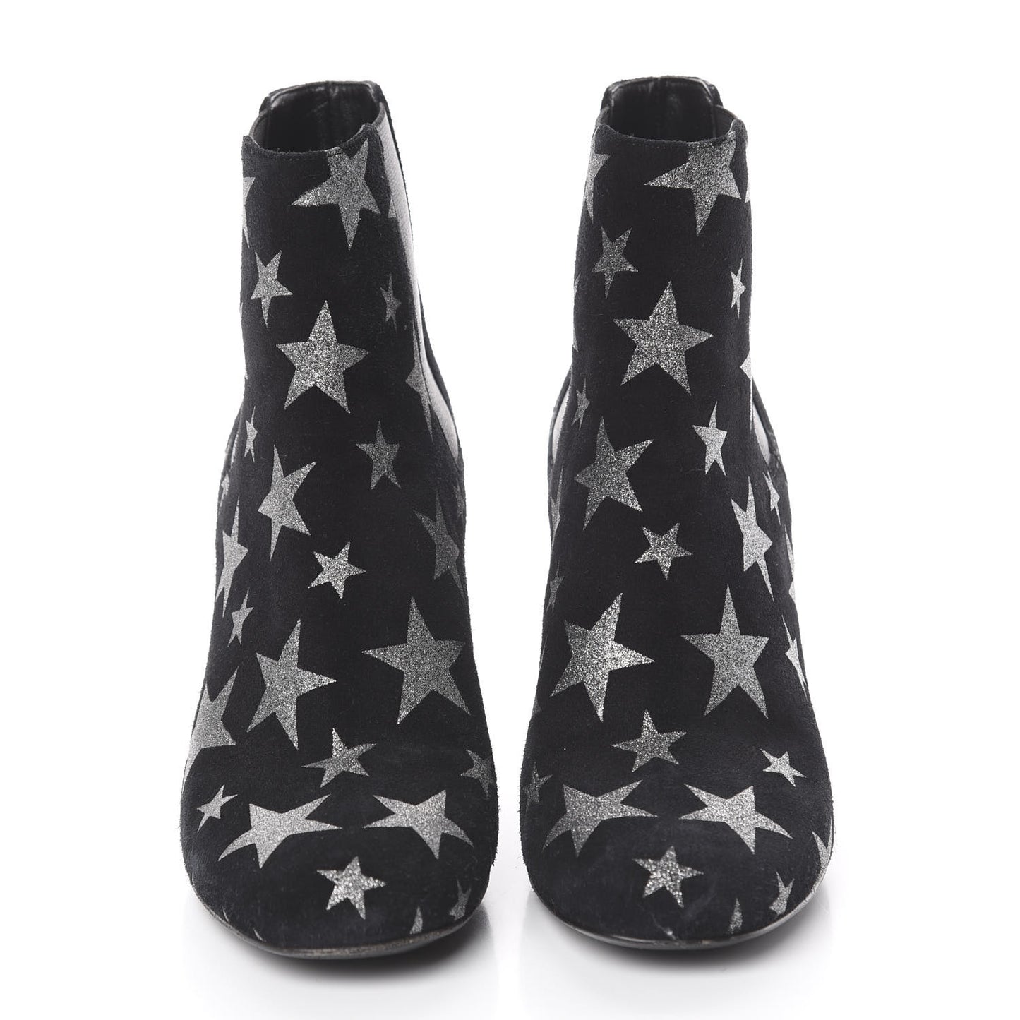 Suede Glitter Stars Babies 90 Ankle Boots 36.5 Black Argent