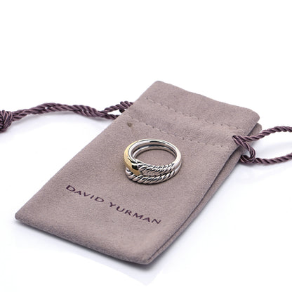 David Yurman Sterling Silver 18K Yellow Gold Single Loop Labyrinth Ring 52 6 5 of 5