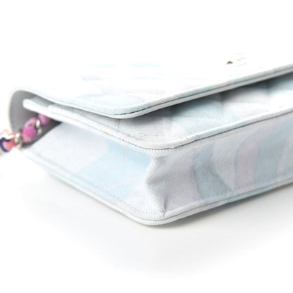 Chanel Canvas Quilted Jungle Jeans Wallet on Chain WOC Multicolor 6 of 12