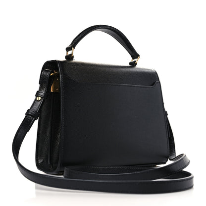 Saint Laurent Grain de Poudre Mini Classic Monogram Cassandra Top Handle Black 3 of 8