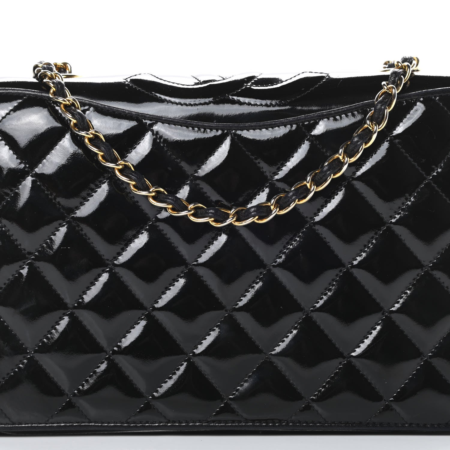 Chanel Patent Quilted Small CC Single Flap Bag Black 9 of 15
