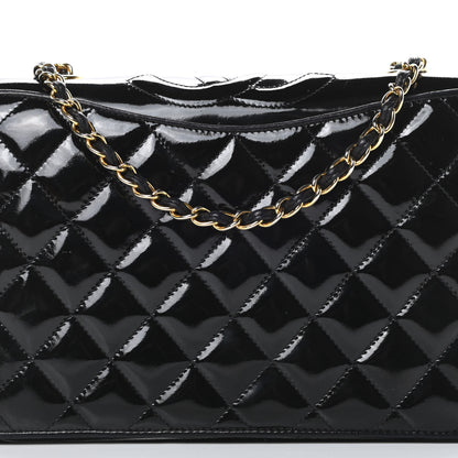Chanel Patent Quilted Small CC Single Flap Bag Black 9 of 15
