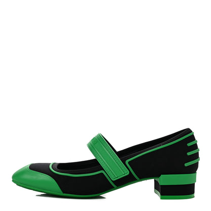 Christian Dior Neoprene Rubber Dior Roller Ballerina Flat 39.5 Black Green 1 of 12