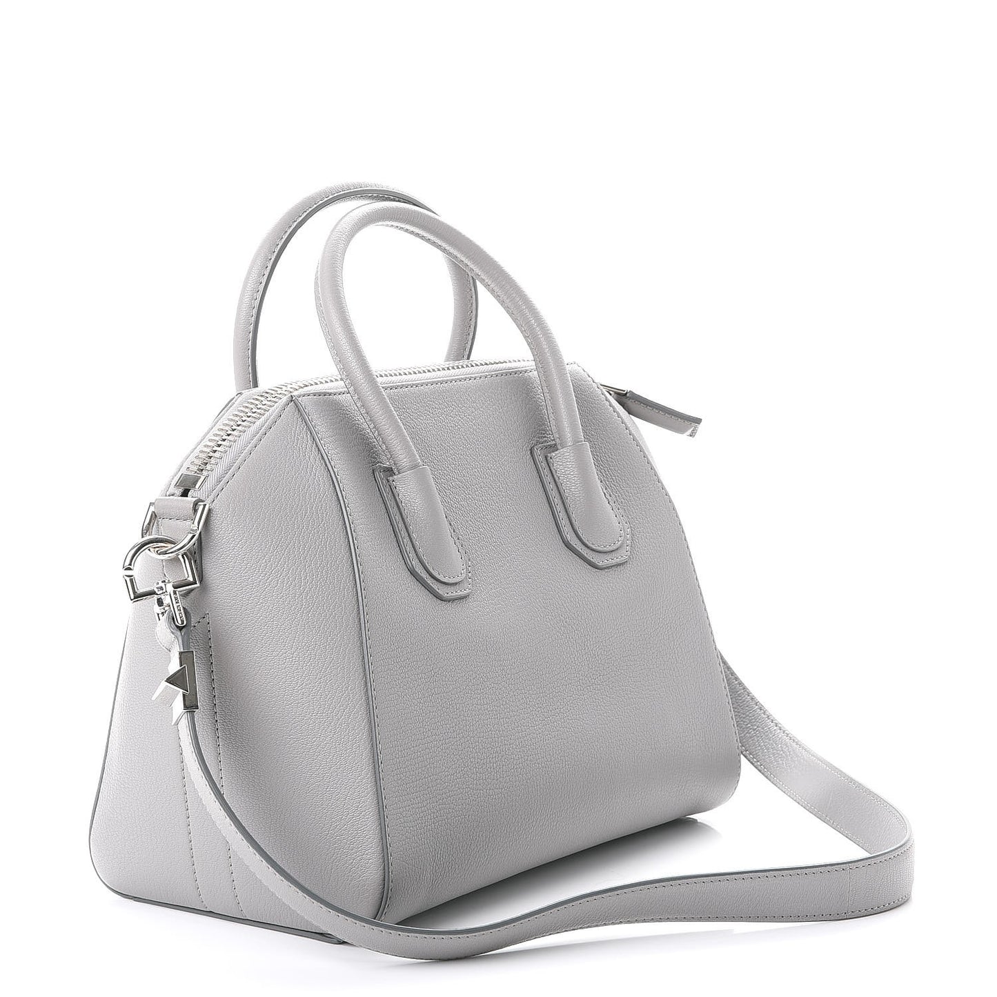 Sugar Goatskin Small Antigona Pearl Grey