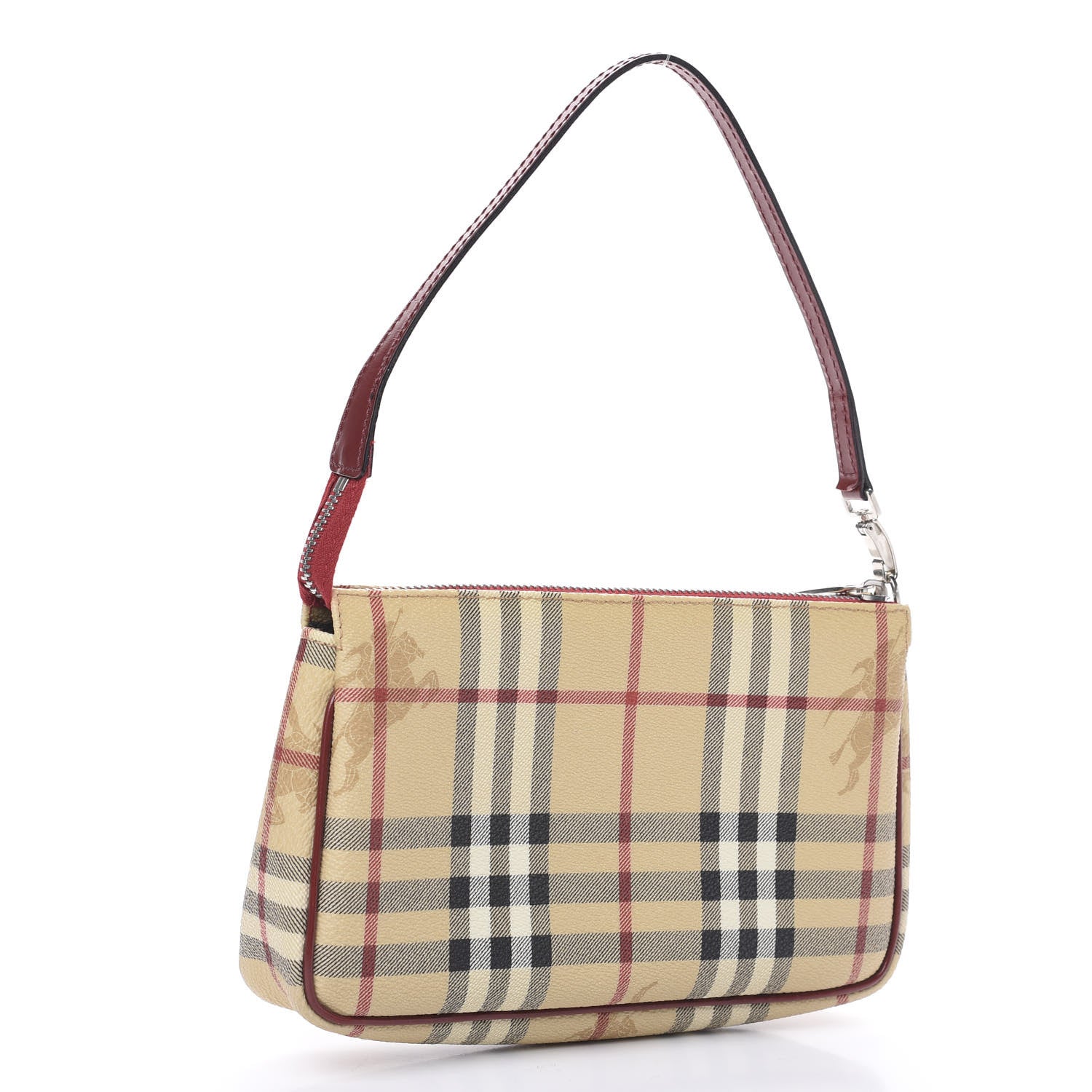 Burberry Haymarket Check Pochette Military Red 2 of 8