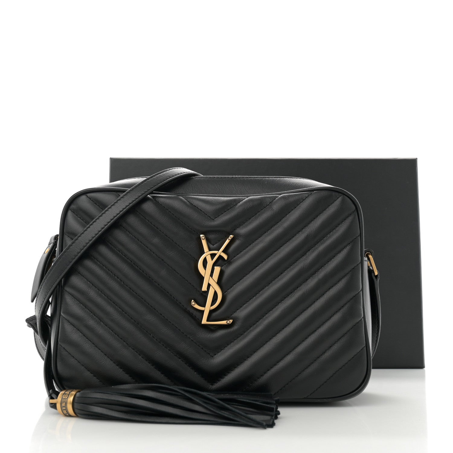 Saint Laurent Calfskin Matelasse Monogram Lou Camera Bag Black 12 of 12