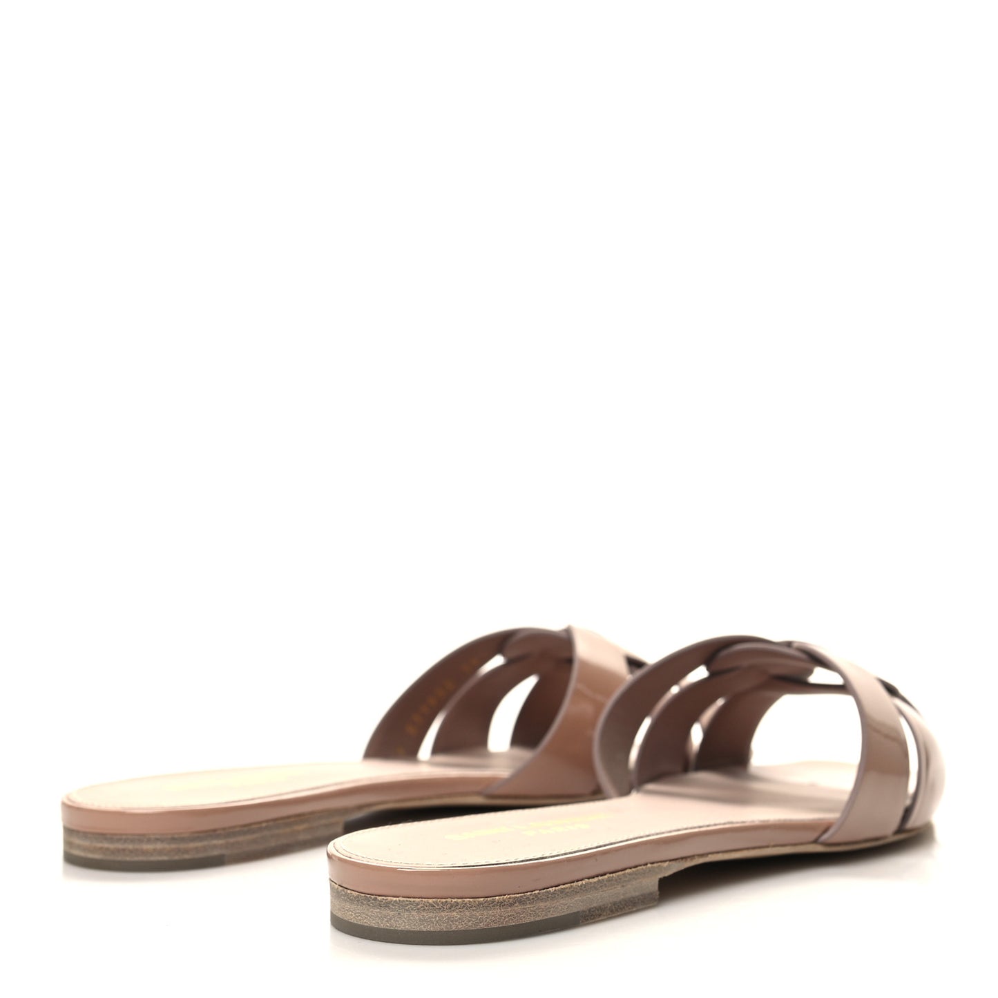 Patent Calfskin Nu Pied 05 Slide Sandals 39.5 Nude