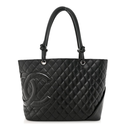 Chanel Calfskin Quilted Large Cambon Tote Black 1 of 12