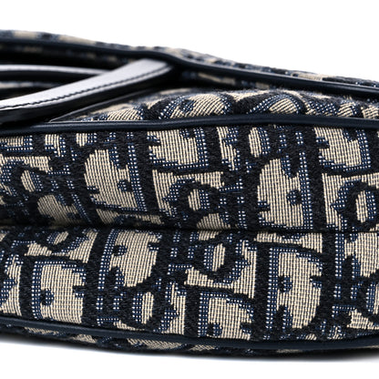 Christian Dior Oblique Saddle Bag Blue 9 of 10