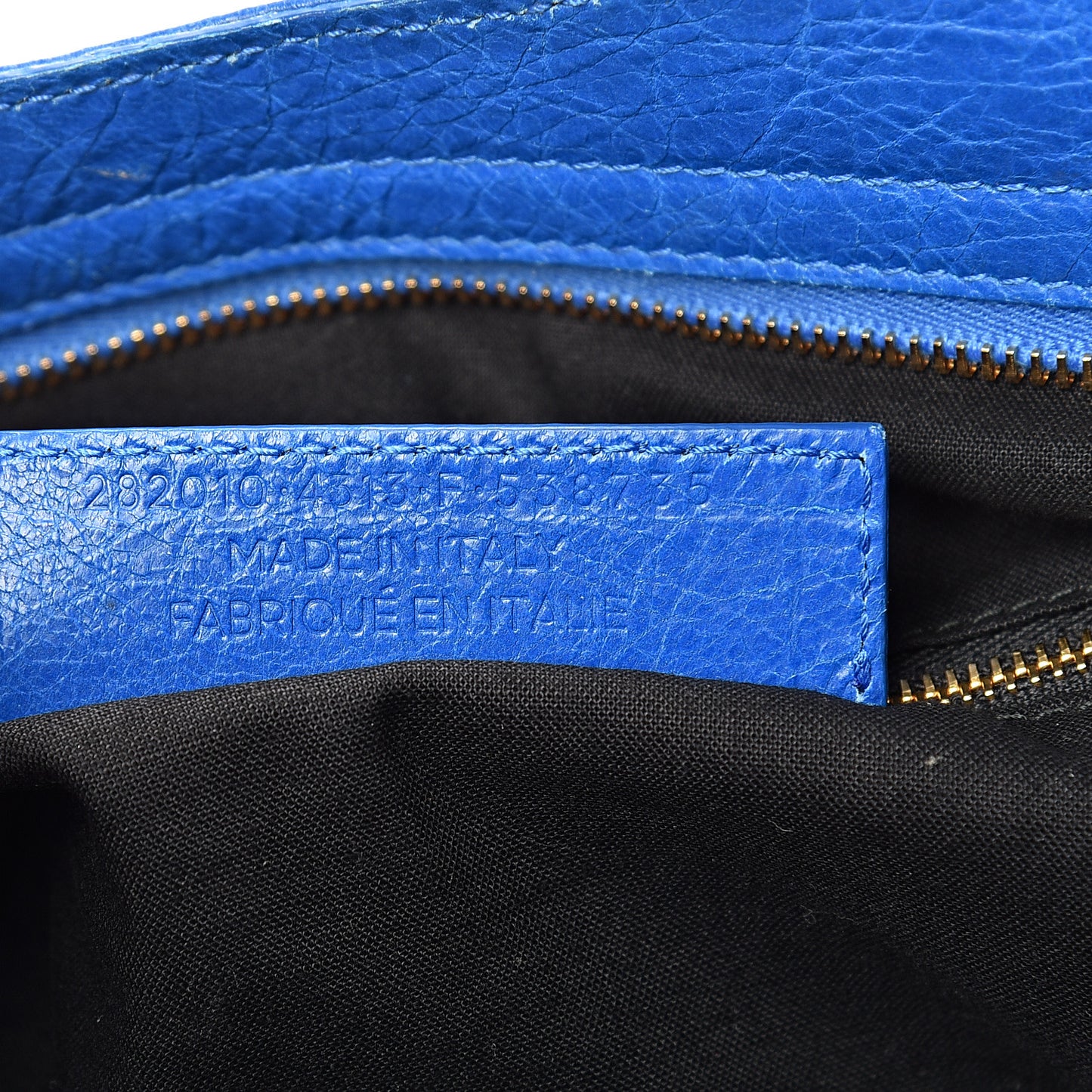 Agneau Giant 12 Gold Hardware Velo Bleu Lazuli