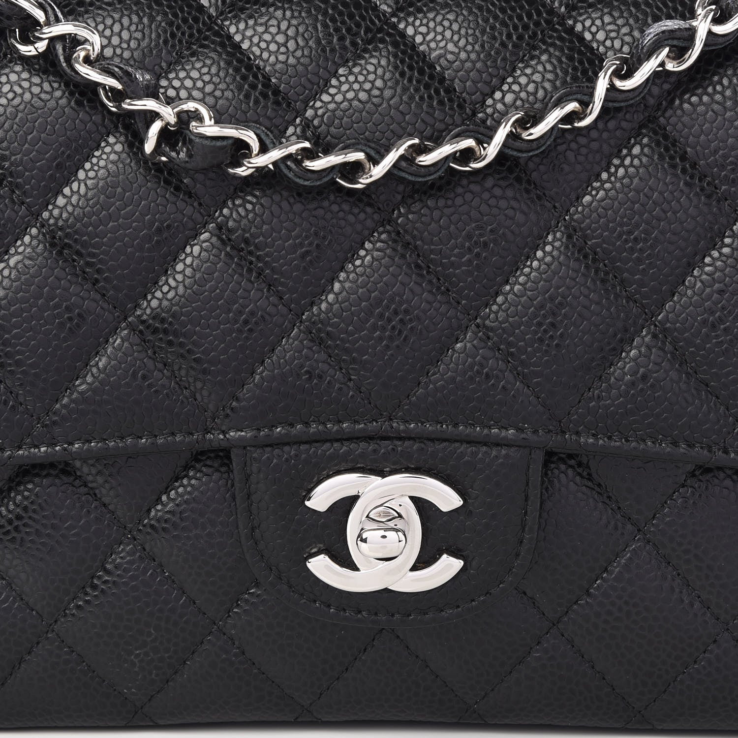 Chanel Caviar Quilted Medium Double Flap Black 8 of 8