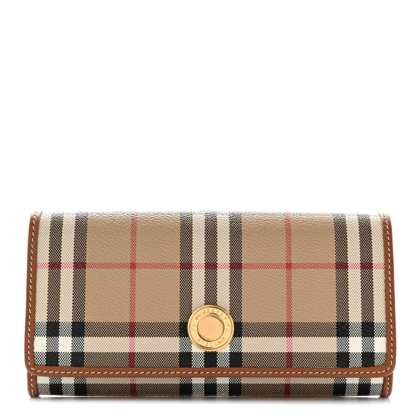 Halton Vintage Check Continental Wallet Archive Beige