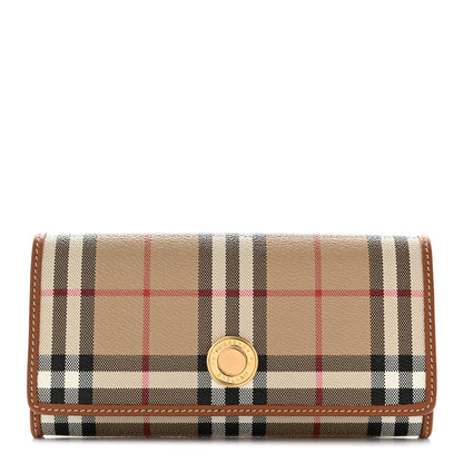 Burberry Halton Vintage Check Continental Wallet Archive Beige 1 of 7