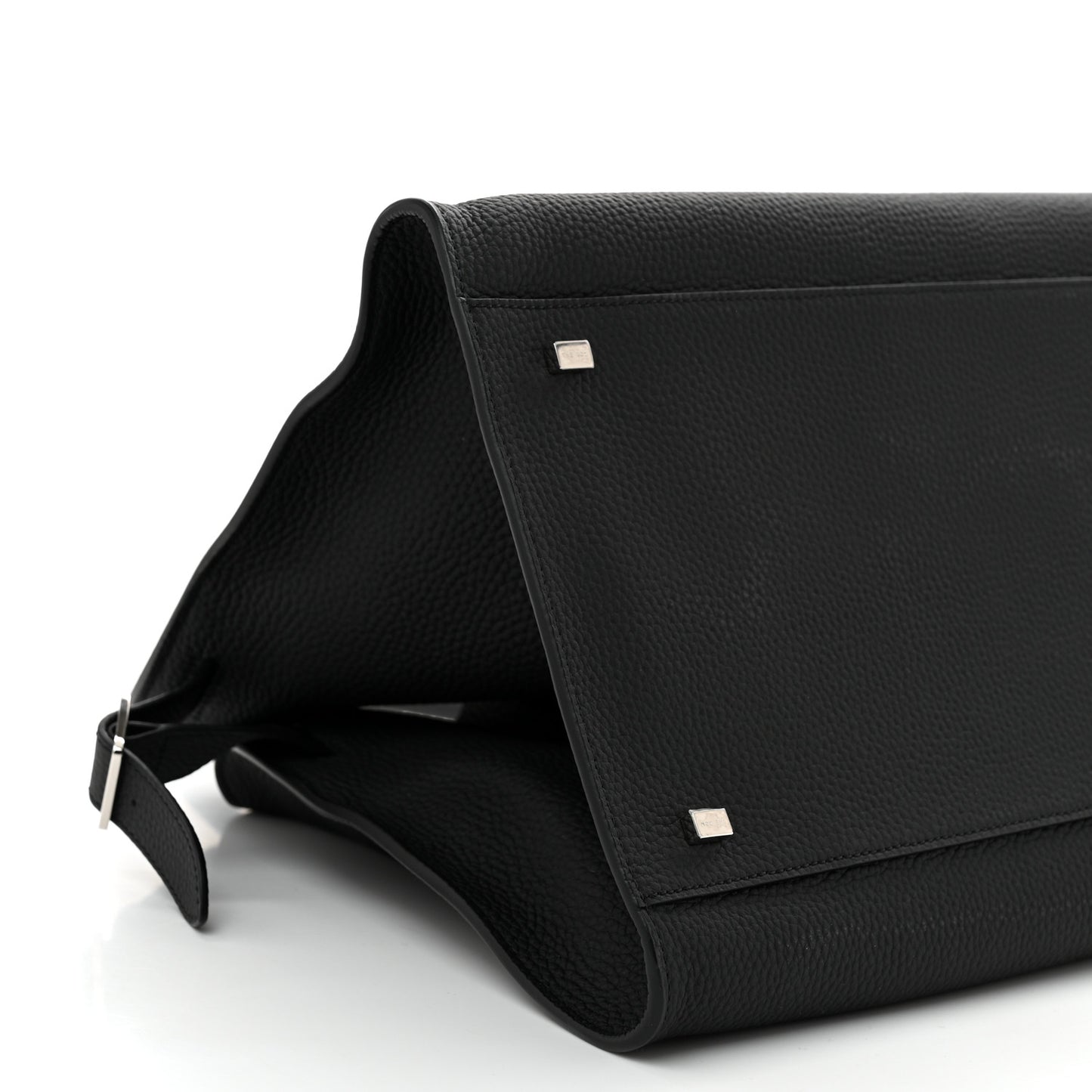 Matte Grained Calfskin Soft Margaux 15 Black