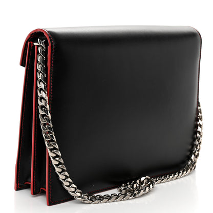 Alexander McQueen Calfskin Crystal Pin Envelope Satchel Black 3 of 10