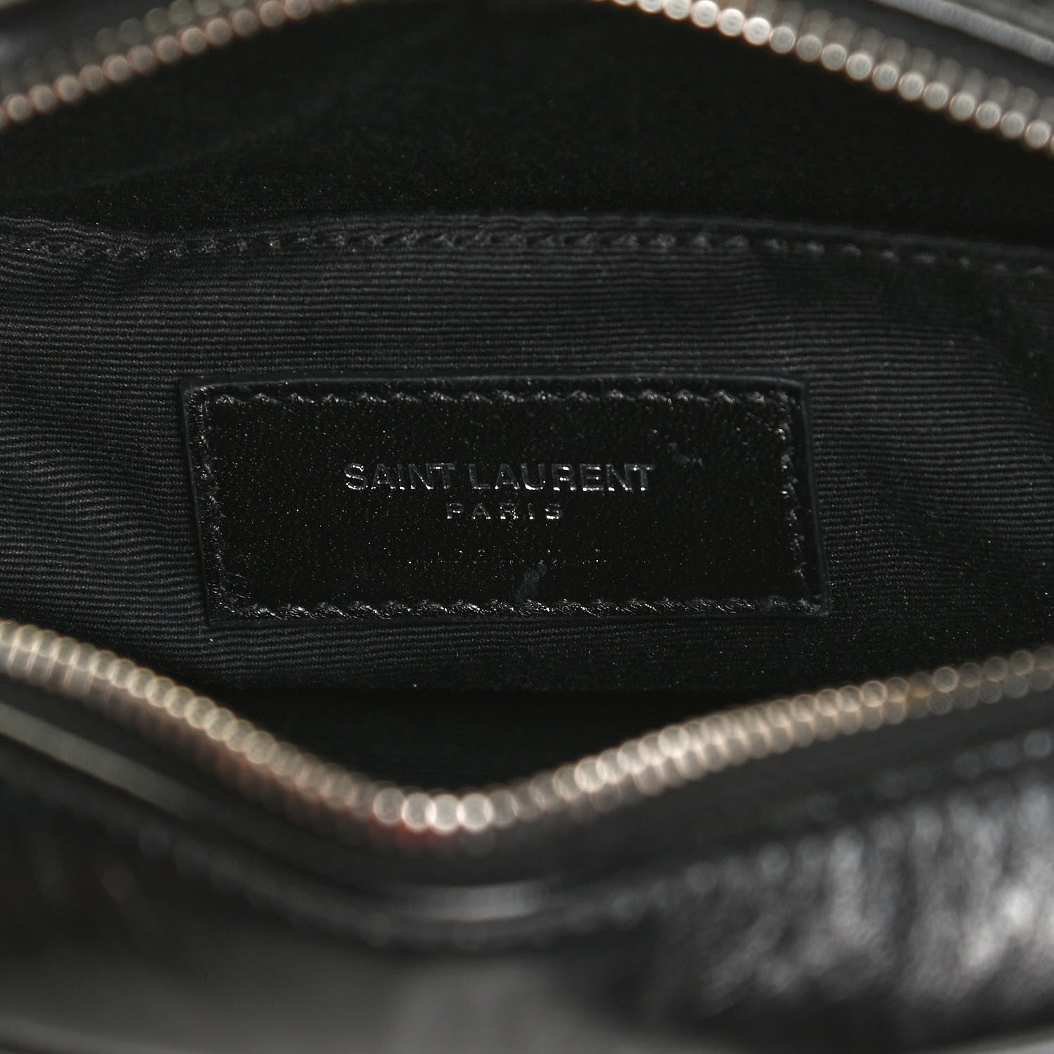 Saint Laurent Calfskin Matelasse Studded Monogram Lou Belt Bag Black 6 of 10