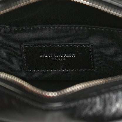 Saint Laurent Calfskin Matelasse Studded Monogram Lou Belt Bag Black 6 of 10