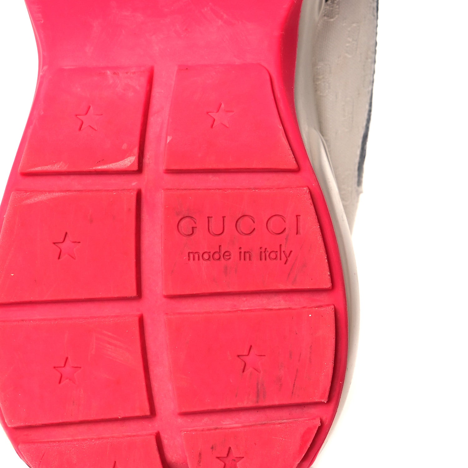 Gucci GG Supreme Monogram Mix Monogram Womens Rhyton Sneakers 36 London Blue Beige Pale Pink 6 of 15