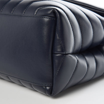 Saint Laurent Calfskin Y Quilted Monogram Medium Loulou Chain Satchel Medium Blue 6 of 9