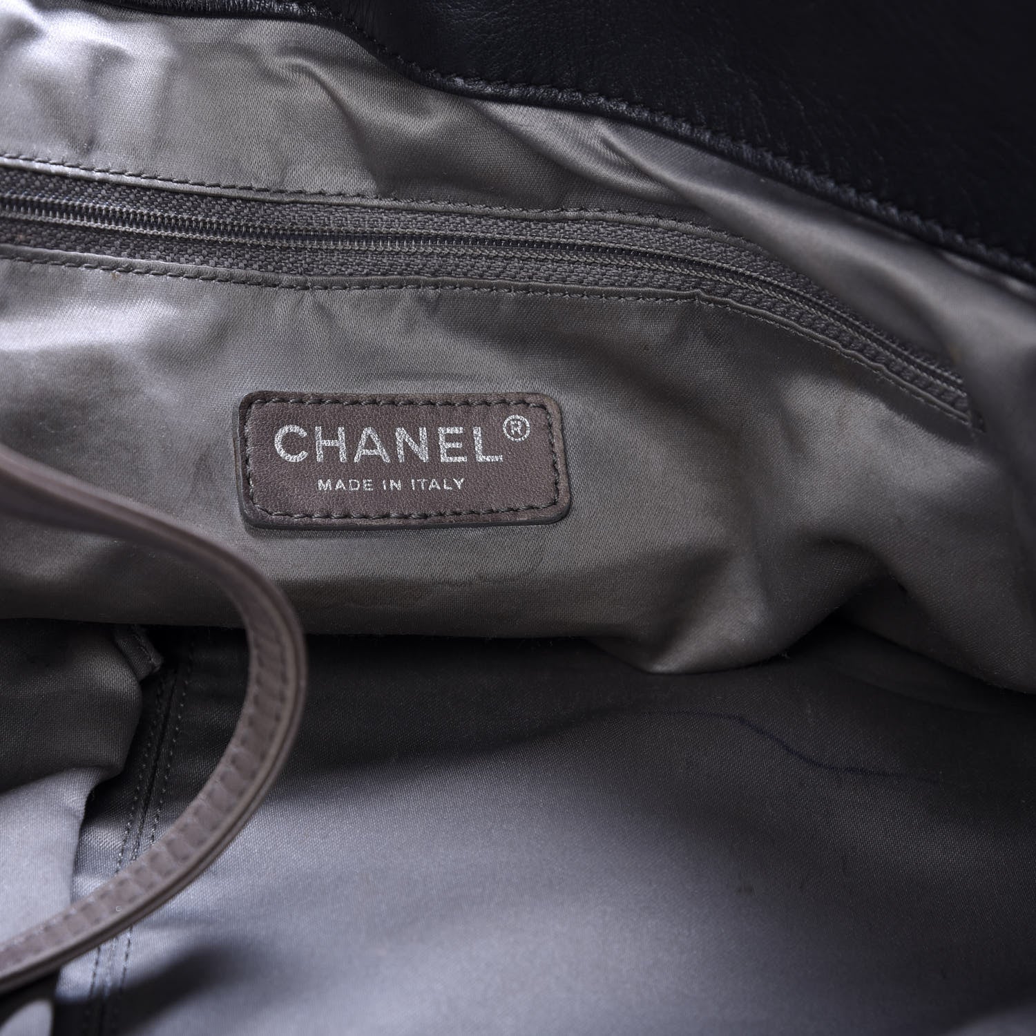 Chanel Calfskin Modern Chain Rhodoid East West Tote Black 6 of 10