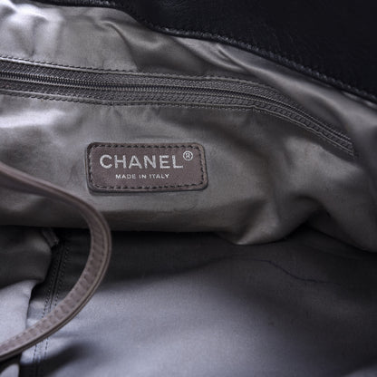 Chanel Calfskin Modern Chain Rhodoid East West Tote Black 6 of 10