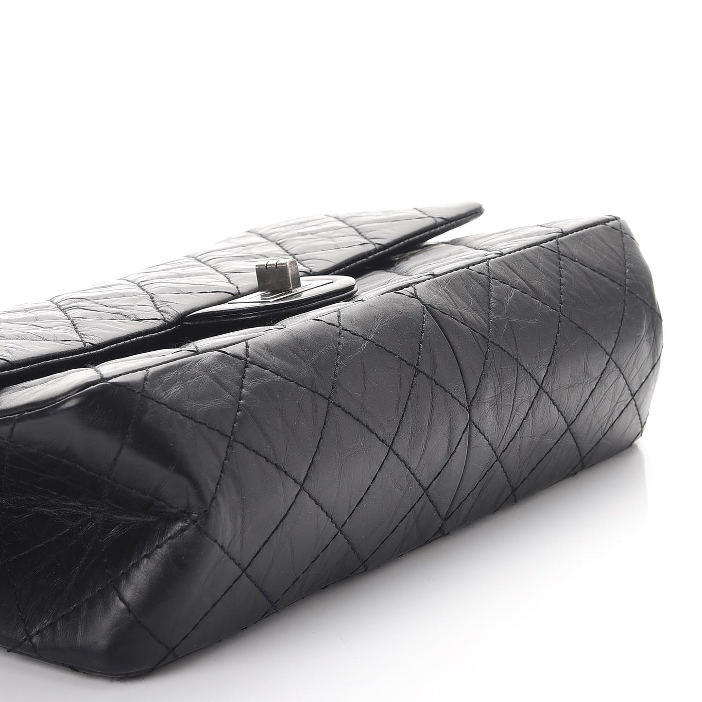 Aged Calfskin Quilted 2.55 Reissue 226 Flap Black