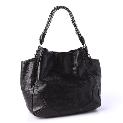 Prada Cervo Lux Chain Shoulder Bag Brown 3 of 10