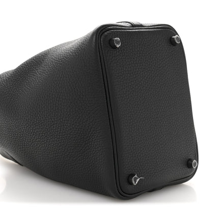 Hermes Taurillon Clemence Monochrome Picotin Lock 18 PM Black 9 of 11