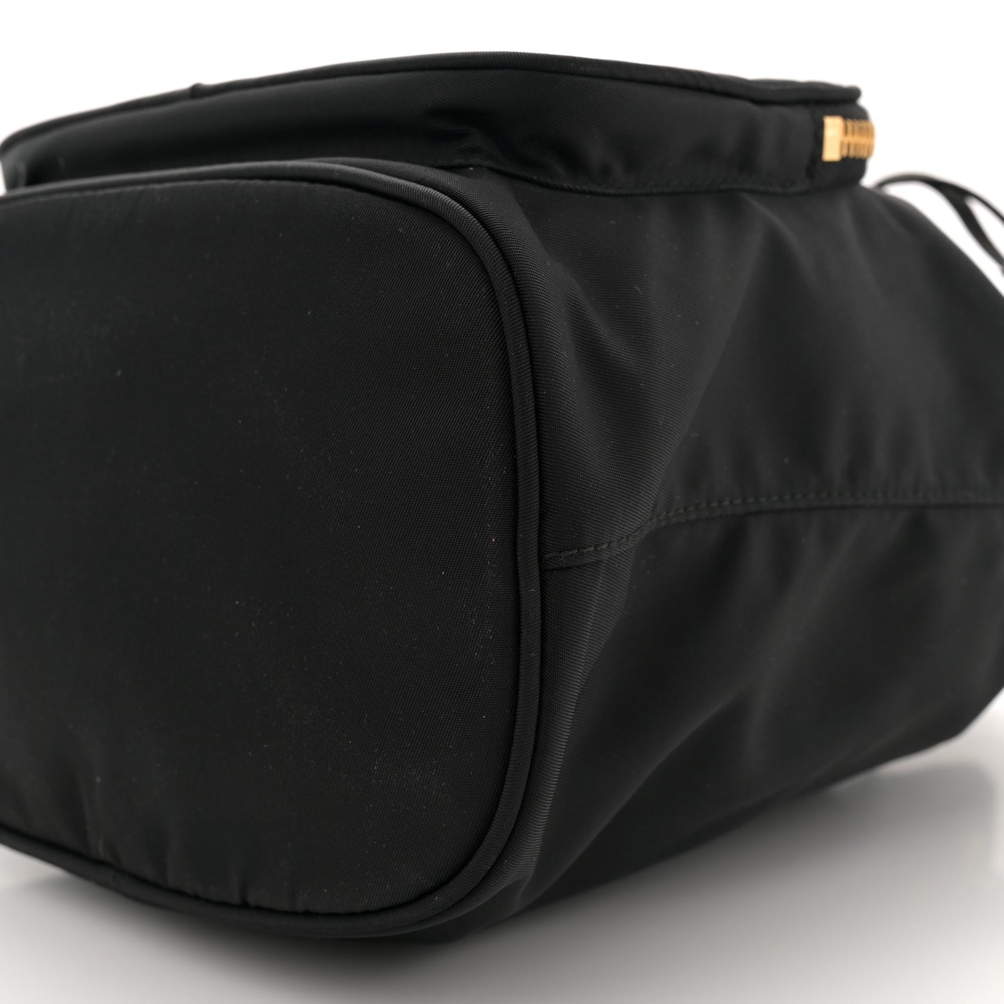 Saffiano Tessuto Nylon Mini Bucket Crossbody Bag Black