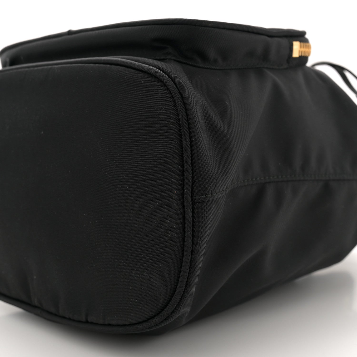 Prada Saffiano Tessuto Nylon Mini Bucket Crossbody Bag Black 10 of 11