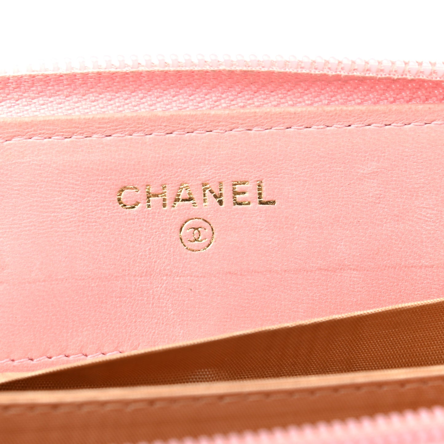 Caviar Large Timeless CC Zip Around Wallet Pink