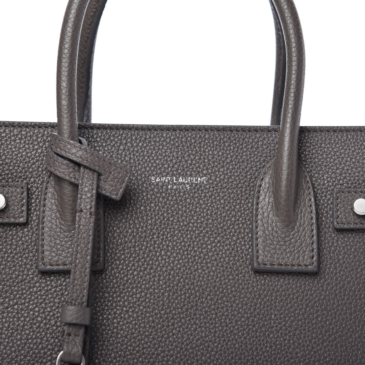 Saint Laurent Grained Calfskin Baby Sac De Jour Supple Fog 10 of 11