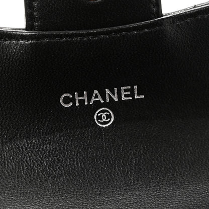 Chanel Lambskin Quilted Flap Card Holder Wallet Black 6 of 11