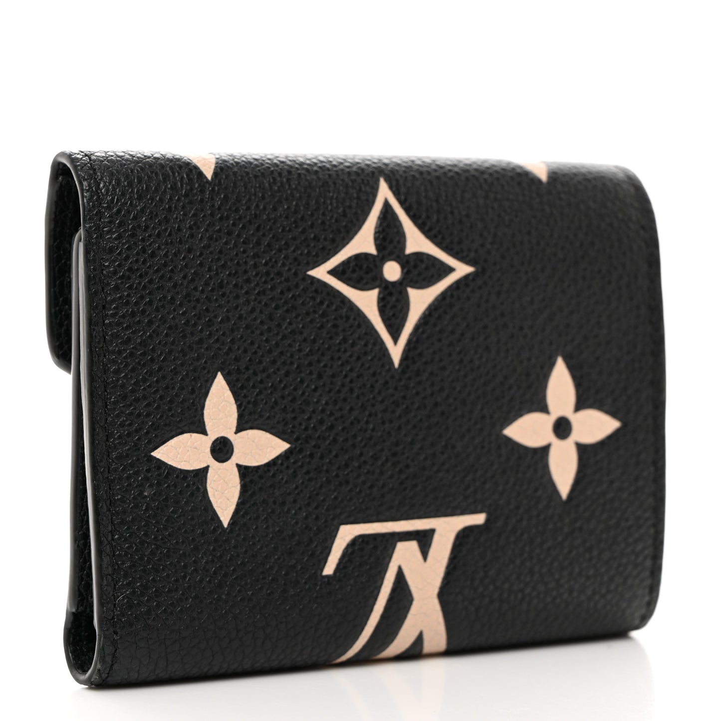 LOUIS VUITTON Empreinte Monogram Giant Victorine Wallet Black Beige