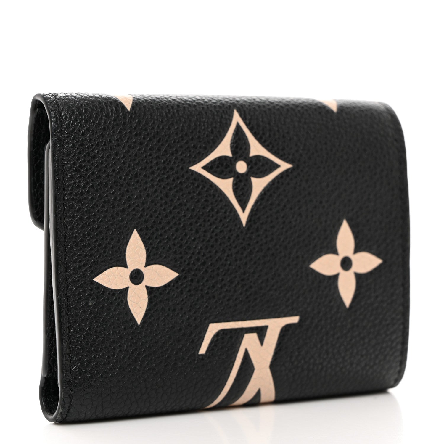 Louis Vuitton LOUIS VUITTON Empreinte Monogram Giant Victorine Wallet Black Beige 3 of 6
