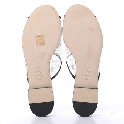 Chanel PVC Fantasy Patent CC Mules 38.5 Black 5 of 11
