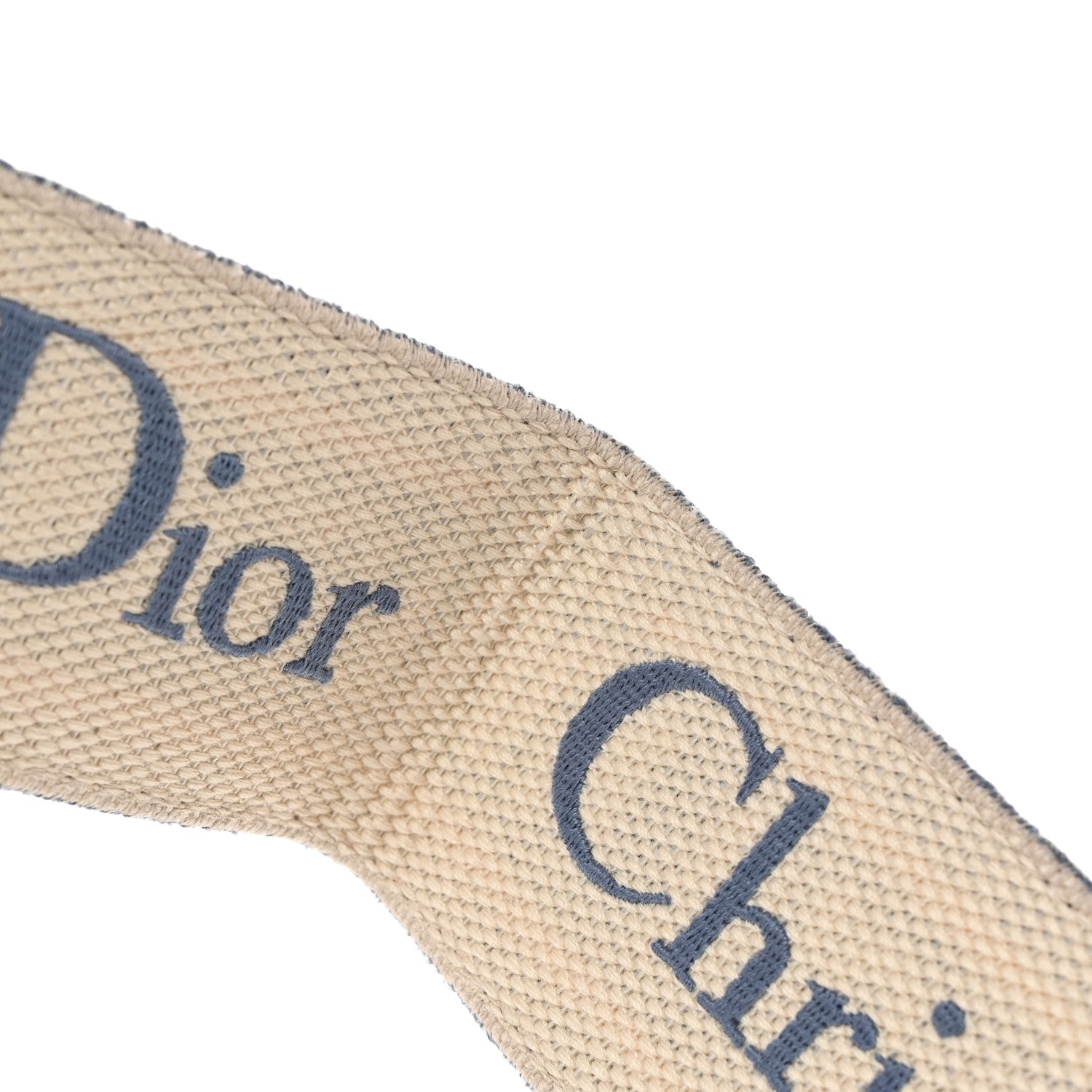 Christian Dior Canvas Embroidered Shoulder Strap Light Blue 8 of 8