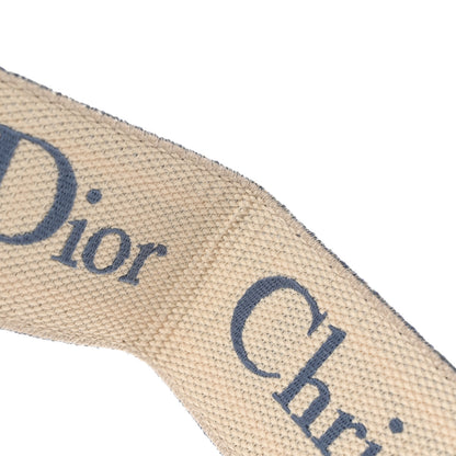 Christian Dior Canvas Embroidered Shoulder Strap Light Blue 8 of 8