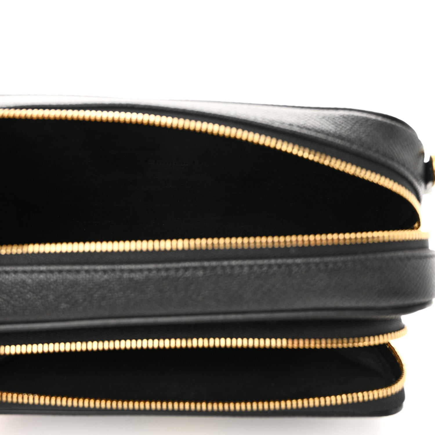 Christian Dior Grained Calfskin Caro Double Pouch Black 5 of 8